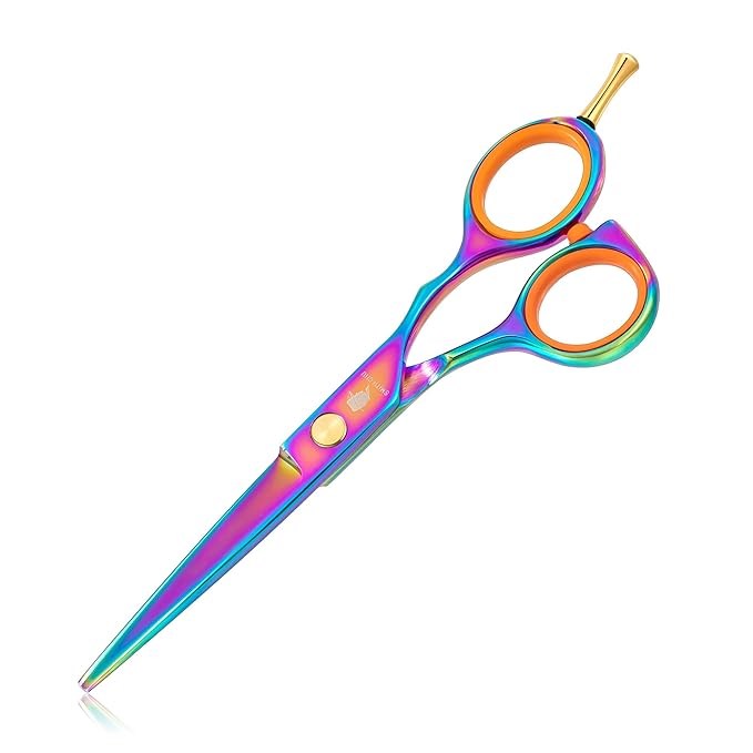 Smith Chu Hair Cutting Scissor - 5 Inch Barber Hair Shear, Rainbow