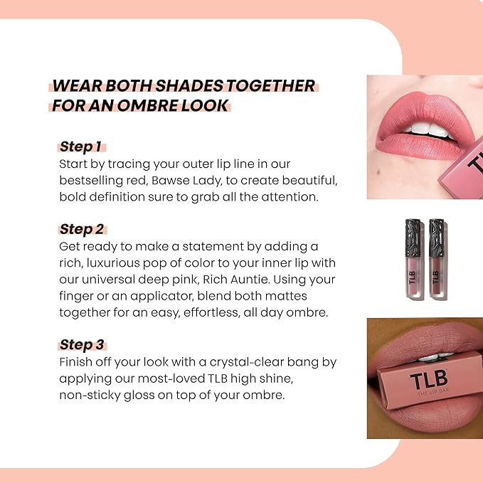 The Lip Bar - Nonstop Liquid Matte Lipstick Mini 2-Pack, Curlfriend (Mauve Pink) + Savage (Chocolate Red-Brown) - High Pigment - One Swipe - Long Lasting - Jojoba Oil & Vitamin E - Vegan -.24 fl oz