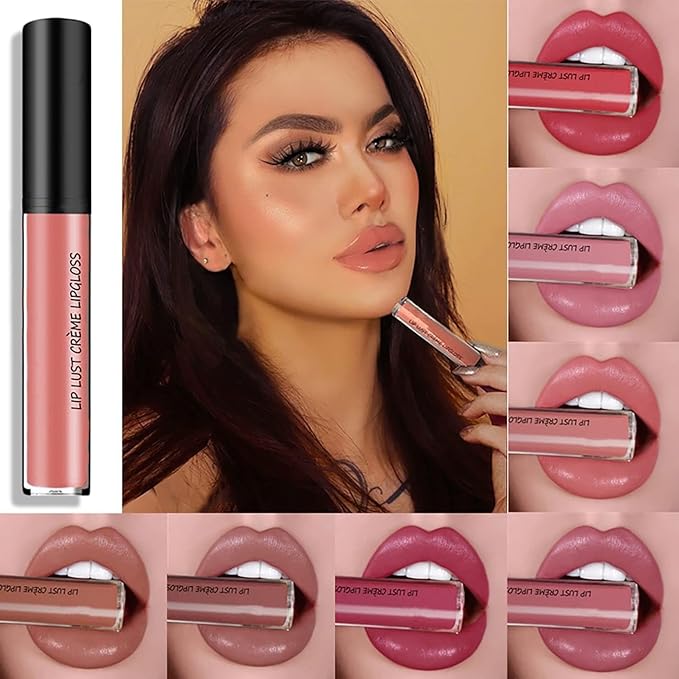 12 Colors Lips Staining Lip Oil, 2025 Upgrade Cream Texture Lipstick Long-Lasting Moisturizing Lip Oil, Waterproof Lipstick Creamy Lip Gloss Non-stick to Cup (#01, One Size)
