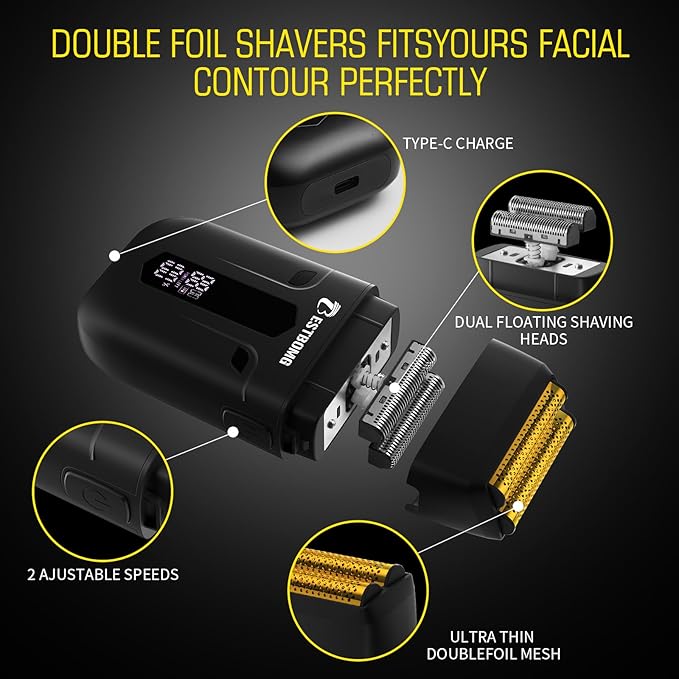 BESTBOMG® Hair Clippers for Men, Clipper, Trimmer & Shaver Set, BS-808A