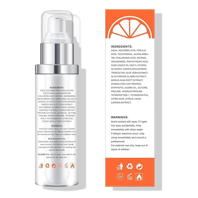 Ragkun Vitamin C Brightening Serum for Face, Super Vitamin C for Women Men, Firming Anti Aging Wrinkle 2
