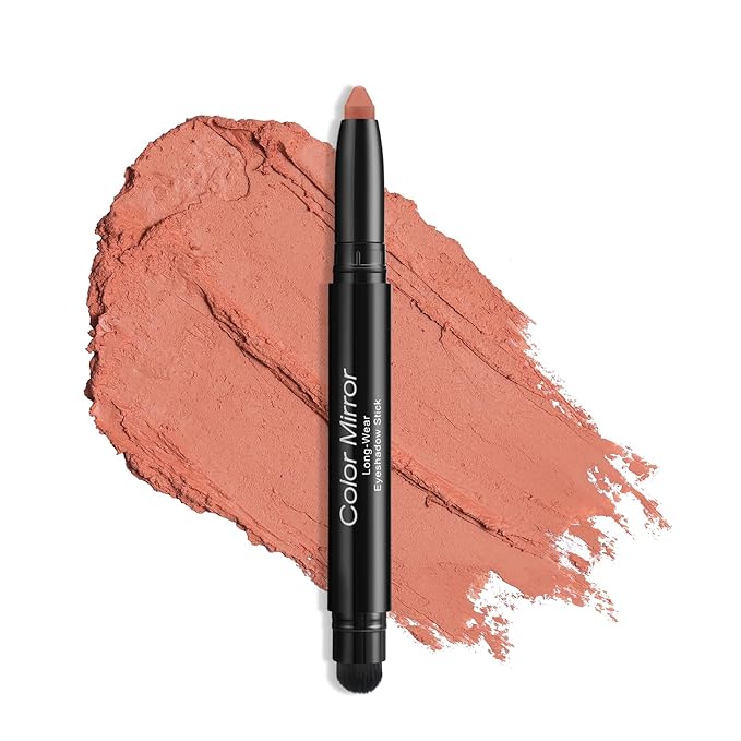 Color Mirror Cream Waterproof Hypoallergenic Eyeshadow Stick, long wear Metallic Glitter Matte Eye Shadow Pencil With Makeup Brush, Eye Brightener, 39 Matte Ruby Red