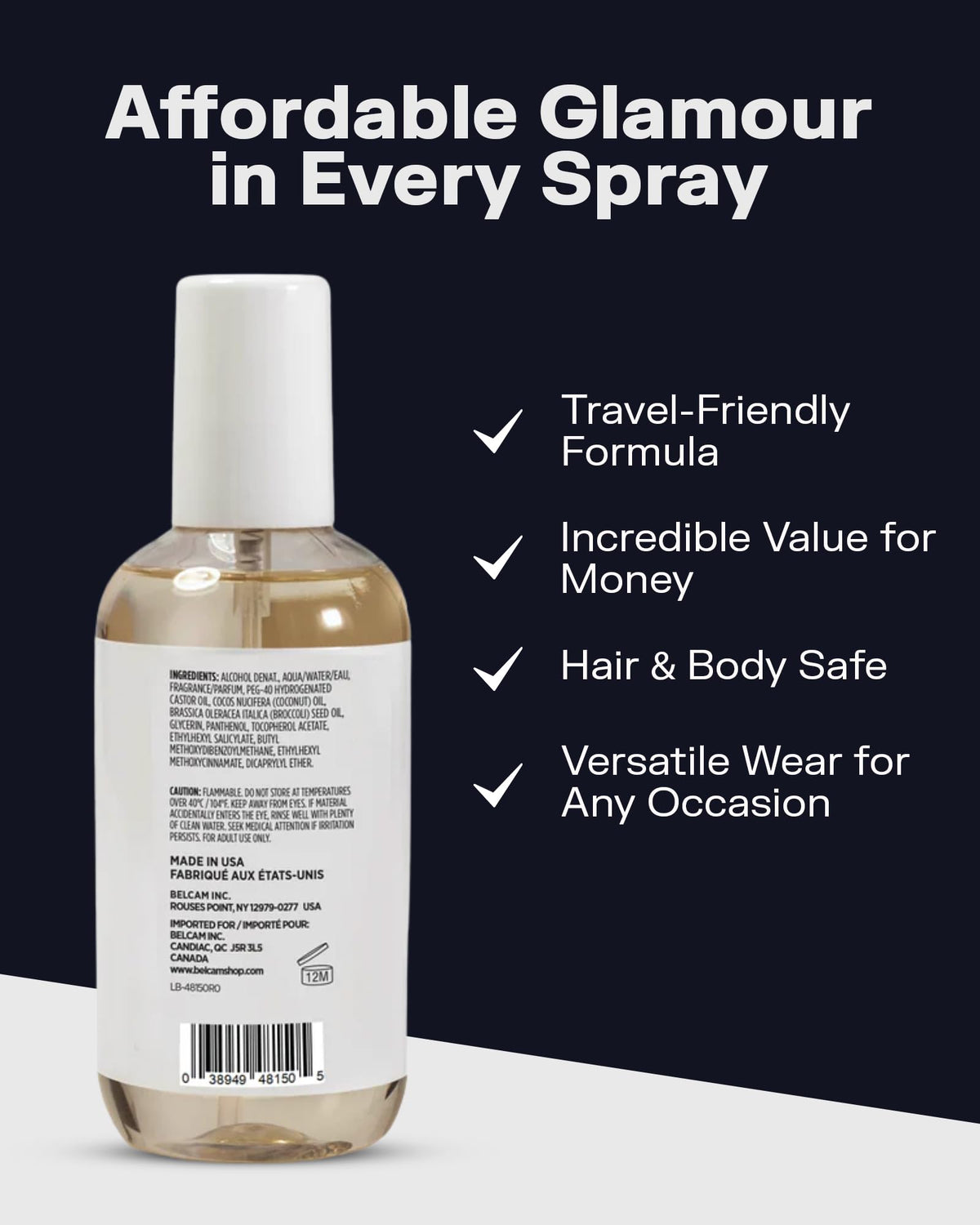 PB ParfumsBelcam KINDA I’m Woody & Wild Hair & Body Mist – Our Version of Byredo Gypsy Water – Mystical Forest Scent with Pine, Lemon, Sandalwood & Vanilla, Christmas Gifts for Women, 8.6 fl.oz