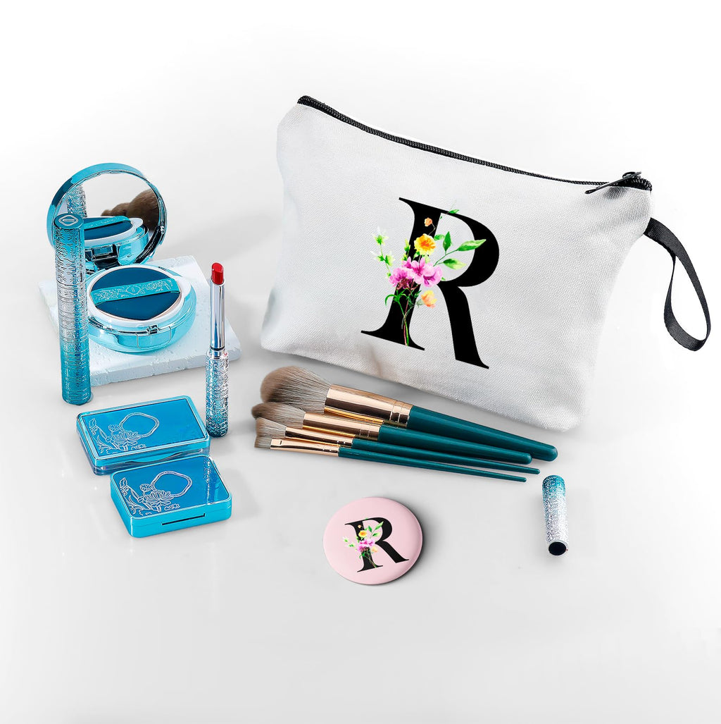 SEAMOON Bridesmaid Proposal Bridal Birthday Unique Gifts for Women Bride Friend Bestie Personalized Travel Make up Cosmetic Bag with Mirror Valentines Mothers Day Christmas Graduation R