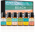 AROPERIMA Beach Fragrance Essential Oil Set - Ocean Breeze, Bay Rum, Pineapple, Autumn Wreath, Mango, Papaya 6x10ML Essential Oil for Diffusers, Soap Making and Candle