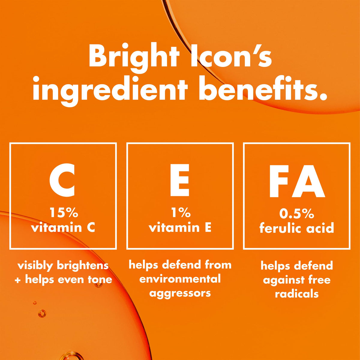 e.l.f. SKIN Bright Icon Vitamin C + E + Ferulic Serum, 1 oz