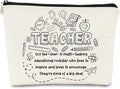 BARPERY Teacher Survival Kit Bag - Makeup Bag for Women, Small Cosmetic Bag for Teacher Appreciation, Graduation & Birthday Gifts