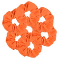 Motique Accessories Large Scrunchies for Women, Pack of 6, Orange