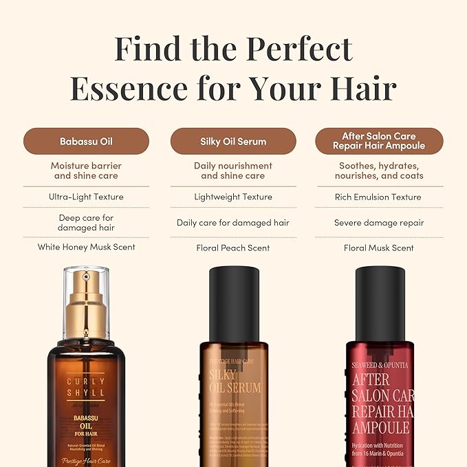 CURLYSHYLL Silky Oil Serum, Lightweight Non-Greasy Hair Oil for Frizz, 70ml