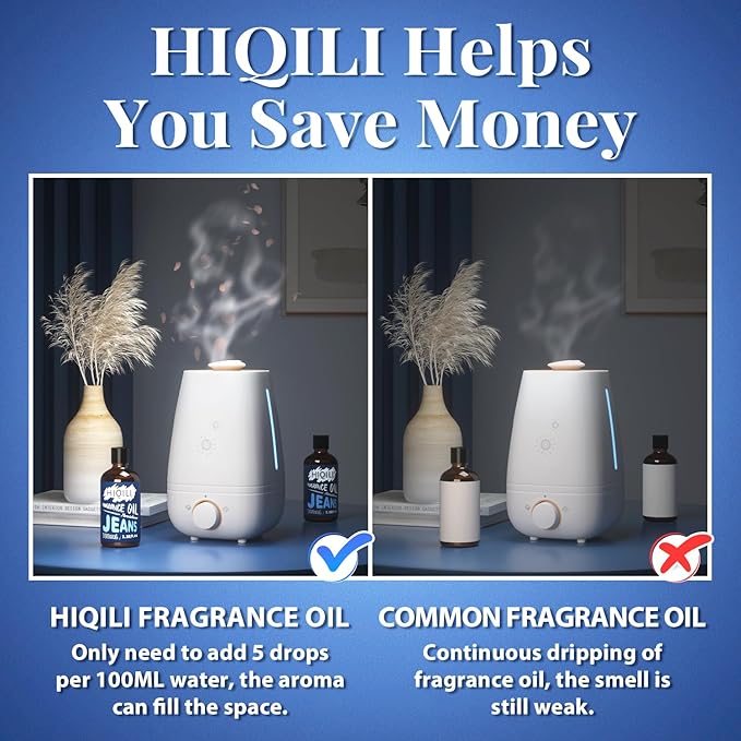 HIQILI Jeans Fragrance Oil for Diffuser, Candle & Soap