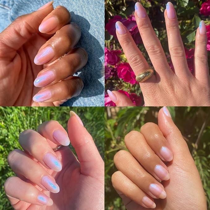 Olive & June Long Lasting Nail Polish, Pink Goldfish Pink Iridescent