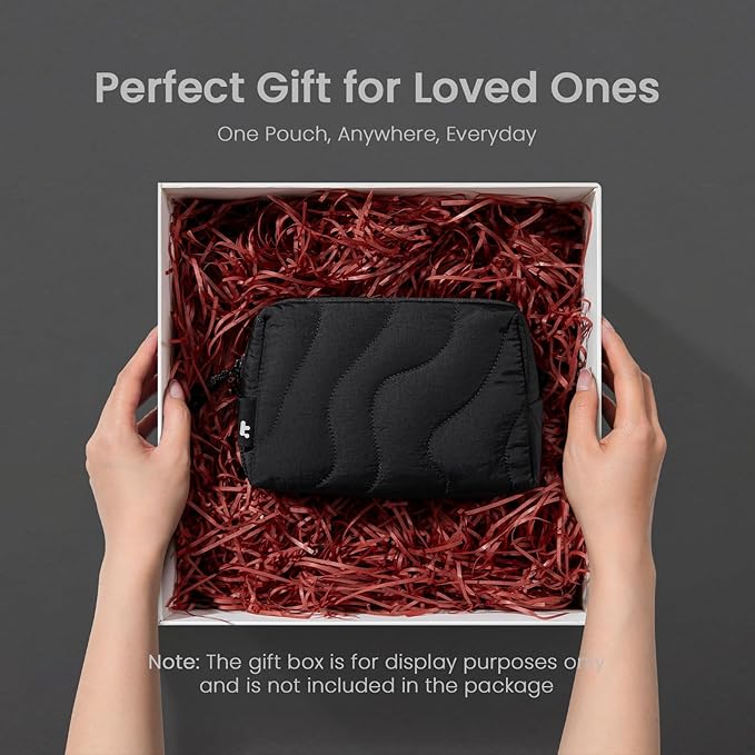 tomtoc Electronics Organizer Travel Case, Soft Puffy Accessory Tech Case