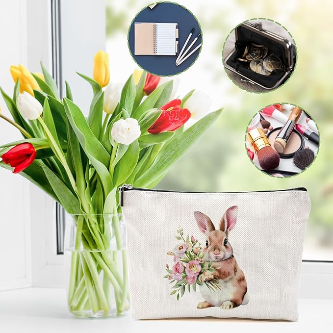 Cute Bunny Makeup Bag Bunny Gifts Cosmetic Bag Rabbit Lovers Gifts