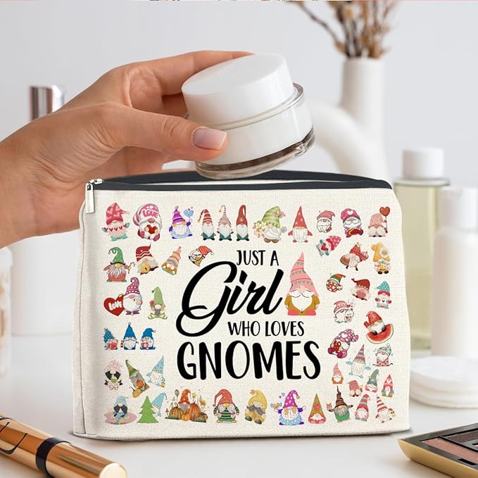 UPNEGE Gnome Gifts for Women Teens Gnome Lover Makeup Bag
