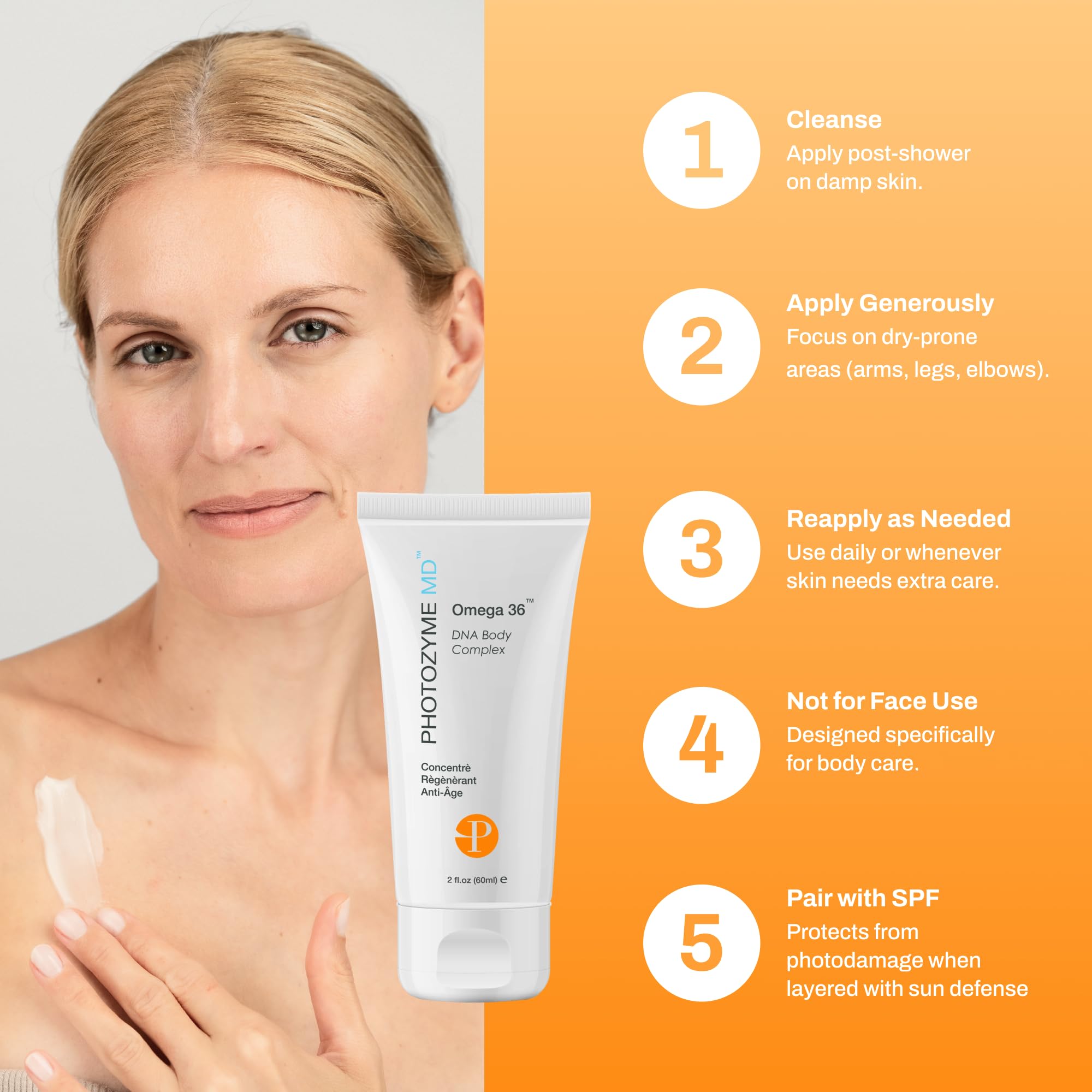 Photozyme Anti Aging Face & Body Lotion, Helps Improve Sun Damage, 2 fl oz