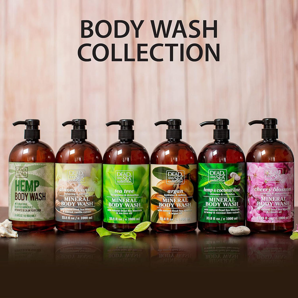 Dead Sea Collection Tea Tree Body Wash for Women and Men - with Pure Dead Sea Minerals and Tea Tree Oil - Cleanses and Moisturizes Skin - Pack of 2 (67.6 fl. oz)