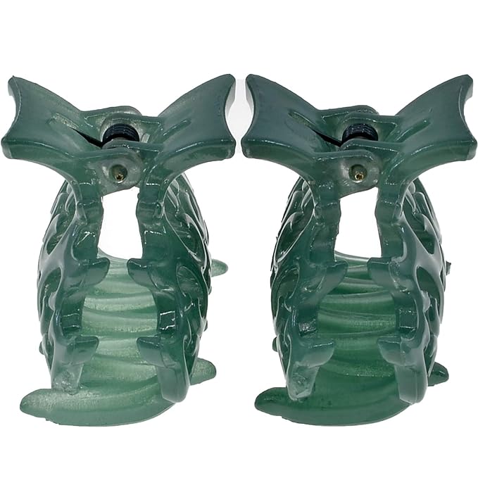 Camila Paris CP2908/2 Set of 2 French Hair Clip for Women, Green Antique Girls Hair Claw Clips Jaw Fashion Durable Styling Hair Accessories for Women, Strong Hold No Slip Grip, Made in France