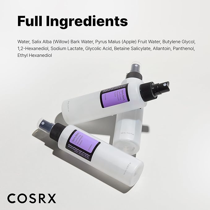 COSRX AHA/BHA Treatment Toner for Whiteheads & Clogged Pores, 5.07 fl.oz