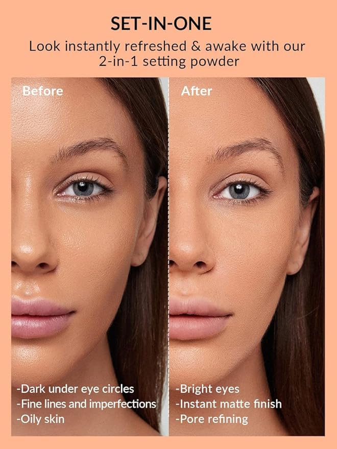SHEGLAM Insta-Ready Face Powder Loose Under Eye Setting Powder - Toasted Almond