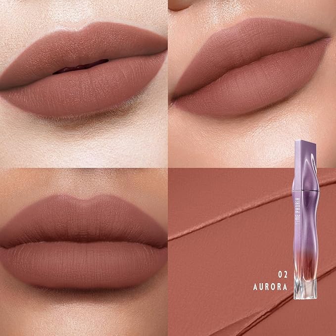 TIMEPHORIA Nebula Velvet Lip Cream, Soft Blur Matte Lip Tint 02 Aurora