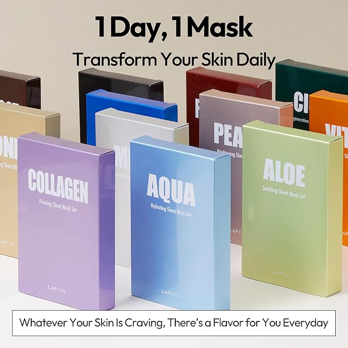 LAPCOS K Beauty Honey Sheet - Nourishing Face Mask (Pack of 5)