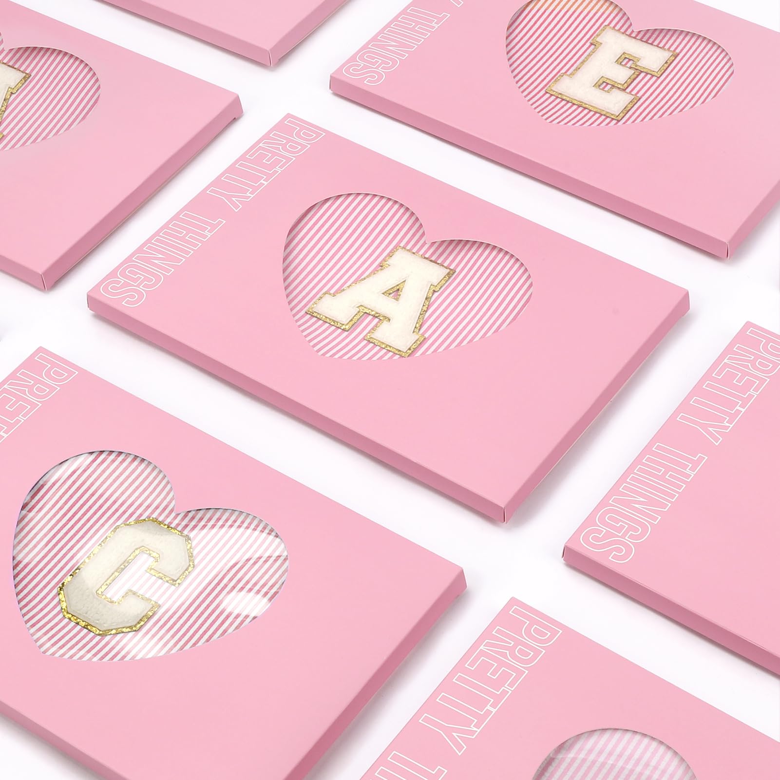 mibasies 2 PCS Initial Makeup Bags: Mothers Day Gifts for Women - Best Friend Birthday Gifts Graduation Gifts Wedding Bridesmaid Girlfriend Wife Daughter Sister Girl Gifts - Light Pink M