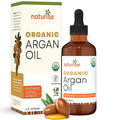 Naturise Organic Argan Oil for Hair & Skin – Cold Pressed, Unrefined, Pure Argan Oil of Morocco for Face Skin Moisture & Hair Growth – Non-GMO, Gluten Free Oils with Vitamins & Fatty Acids (2 fl. oz.)
