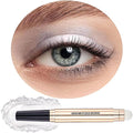 Qeetvia White Eyeshadow Stick Makeup, Long-Lasting Waterproof Eye Shadow Pencil, Hypoallergenic Smudge-Proof Glitter Primer Palette Shimmer Eyeliner, Easy to Blend Eye Make Up