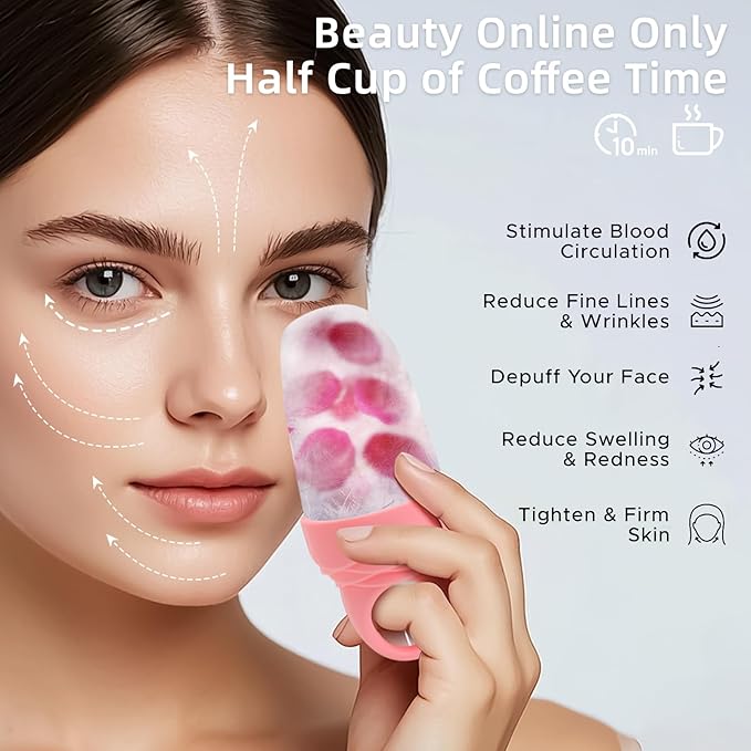 Mabnuby Ice Roller for Face and Eyes, Reusable Ice Cube Roller Tools