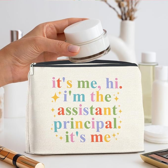 UPNEGE Makeup Bag Assistant Principle Gifts for Women, Assistant Principal Appreciation Gift in My Assistant Principal Era Cosmetic Bag Zipper Makeup Pouch