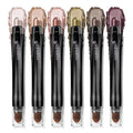 LUXAZA PRO Neutral Eyeshadow Stick Makeup Set, Metallic Shimmer Matte Cream Eye Shadow Eyeliner Brightener Pencil Crayon - Classic 6PCS A005, DESERT WILD