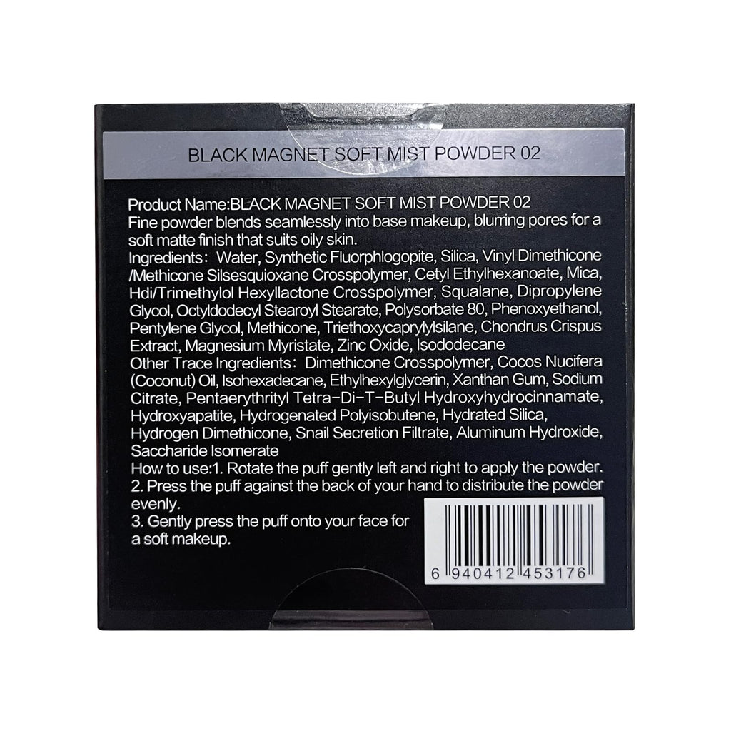 CARSLAN Waterproof Face Pressed Powder Compact, 24H Longlasting Oil Control Pressed Setting Powder Talc-Free Makeup, Shine Free, Poreless, Smooth, 02 for oily skin (0.28Oz)