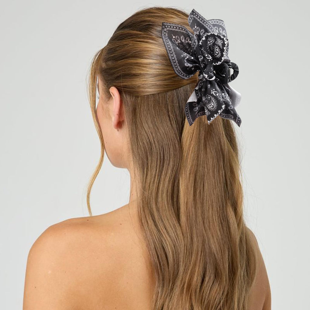 Bow Claw Clips Bow Hair Clips Black 3PCS Big Hair Bows for Women Butterfly Styling Large Hair Clips for Thick Hair for Girls Hair Accessories for Teen