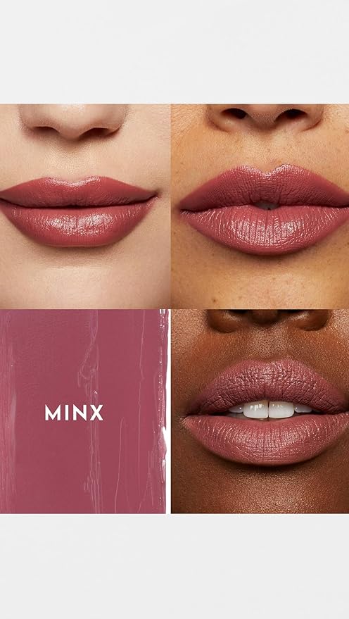 Lawless Women's Forget the Filler Lip-Plumping Line-Smoothing Satin Cream Lipstick, Minx, 0.1 Ounce
