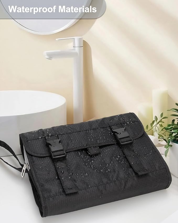 Relavel Travel Hanging Toiletry Bag for Men Women Travel Kit Shaving Bag