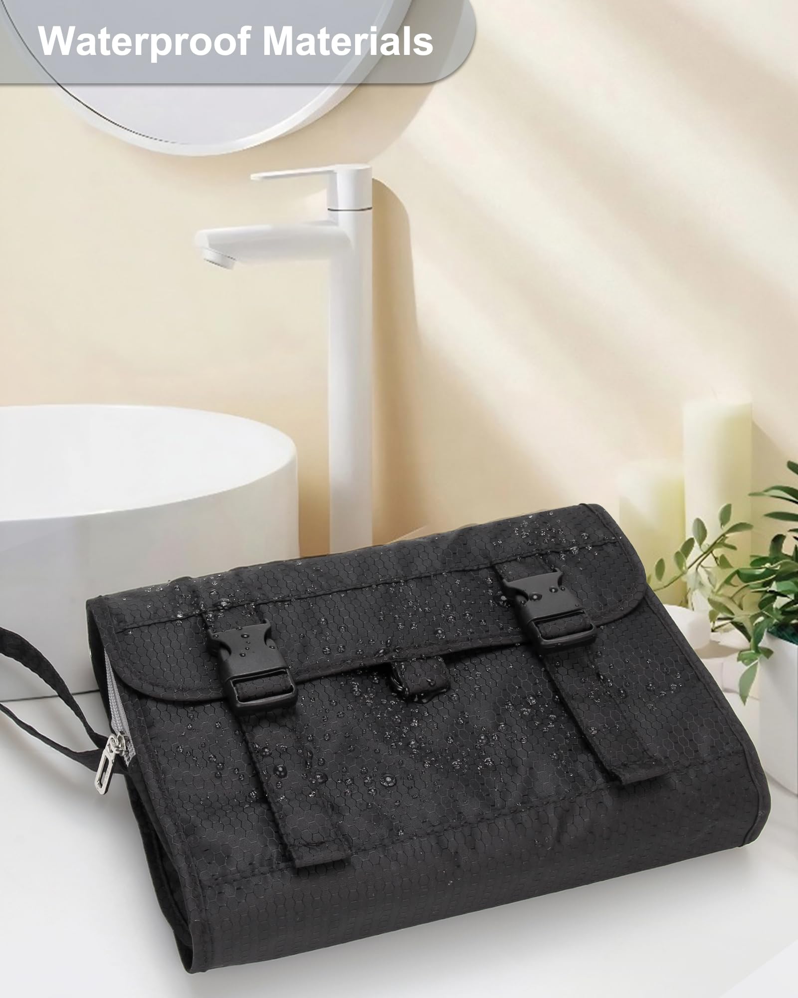 Relavel Travel Hanging Toiletry Bag for Men Women Travel Kit Shaving Bag