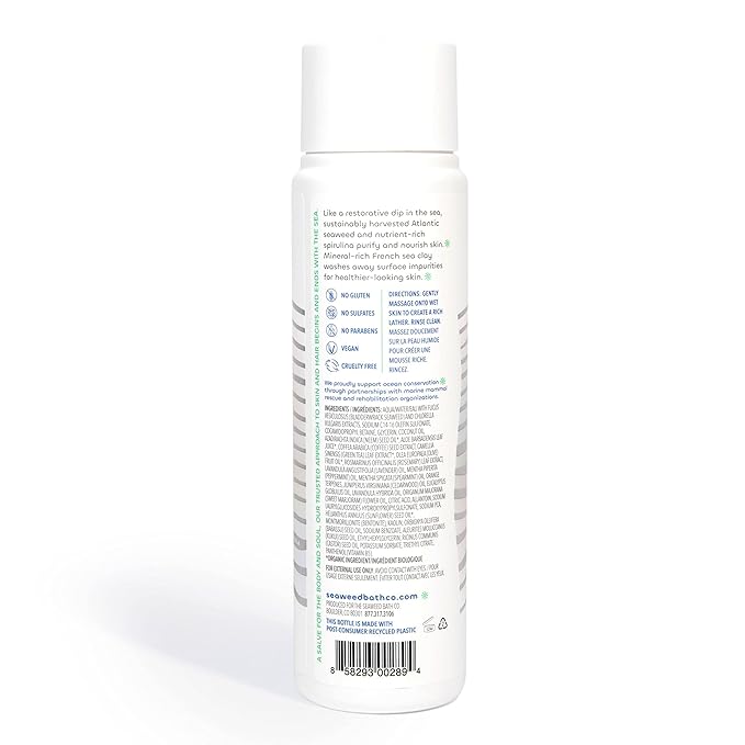 Seaweed Bath Co. Detox Body Wash, Rosemary Mint, 12 oz