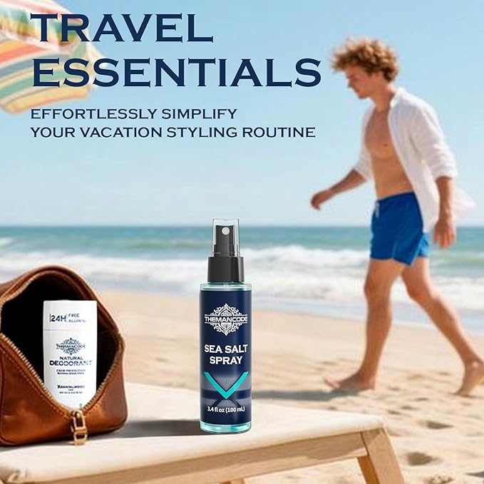 THEMANCODE Sea Salt Spray for Men, Surf Spray Adds Instant Volume, 3.4 Oz