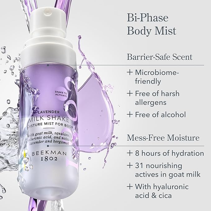 Beekman 1802 Milk Shake Body Mist, Lavender, 4.7 fl oz