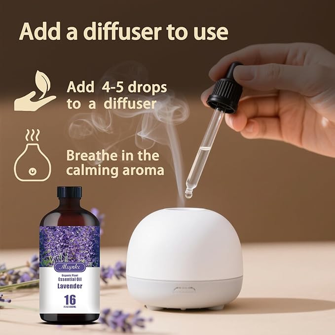 MLYNKL Lavender Essential Oil,Lavender Oil for Home Diffuser,16 fl oz