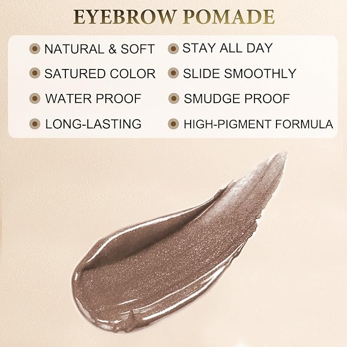 LAVONE Eyebrow Makeup Kit, Waterproof Brow Pencil,Pomade,Eyeliner-Ash Brown