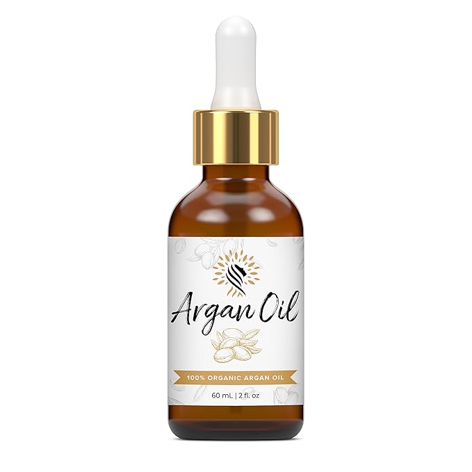 Argan Cosmetics 100% Pure Organic Moroccan Argan Oil, Unscented – 2 Fl Oz