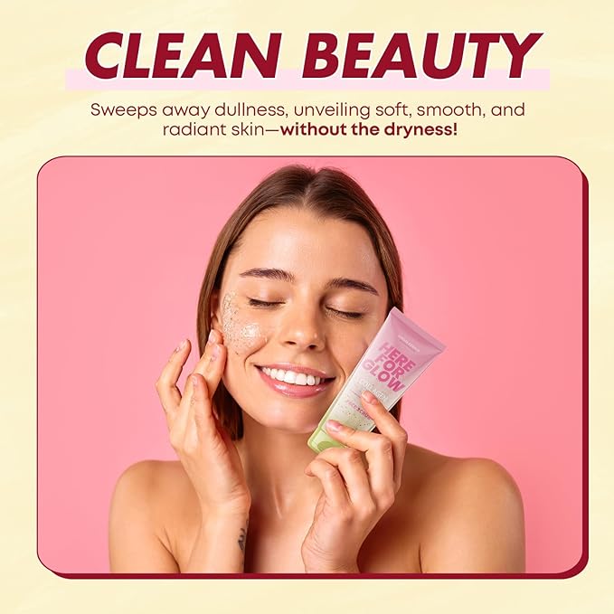 Sunday Essence Face Scrub with Collagen & Peptides – Gentle Exfoliating, Hydrating & Wrinkle Care – Dermatologist Tested, Korean Skin Care – Cruelty-Free, Vegan, Clean Beauty – 6.76 Fl Oz