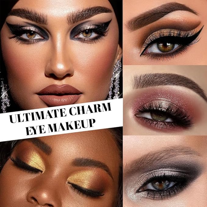 JUAAZIN 12 Colors Matte Shimmer Eyeshadow - Cool-toned Eyeshadow Palette, Long-Lasting Waterproof Crease-Proof Pigmented, Built-In Mirror, Vegan Cruelty-Free for Daily & Glam Makeup Looks 01#
