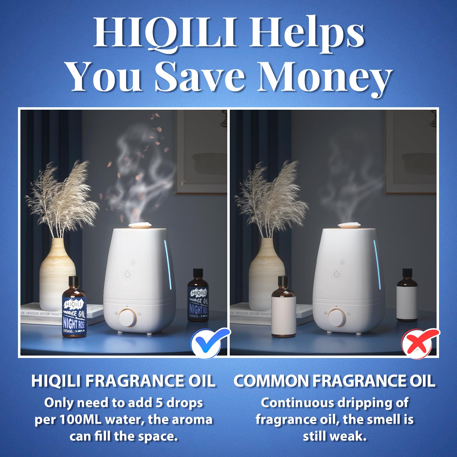 HIQILI Night Rose Fragrance Oil for Diffuser, Candle & Soap