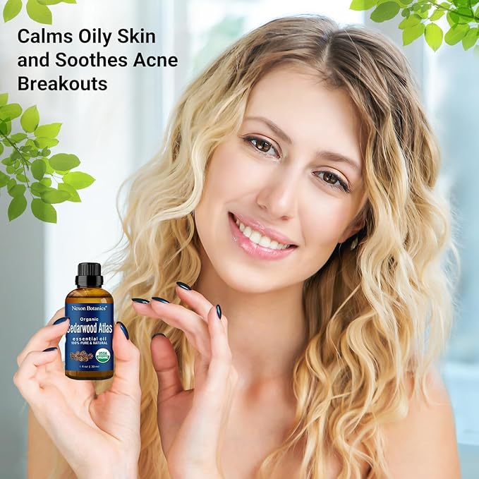 Organic Cedarwood Essential Oil 30 ml - 100% Pure & Natural - Hexane Free