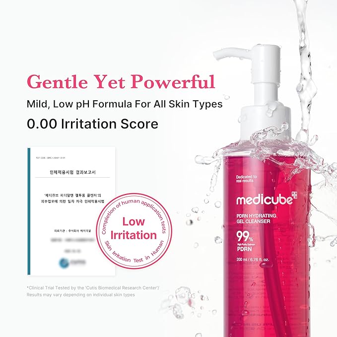 medicube PDRN Jelly to Foam Cleanser - Gentle Low pH Hydrating Cleanser