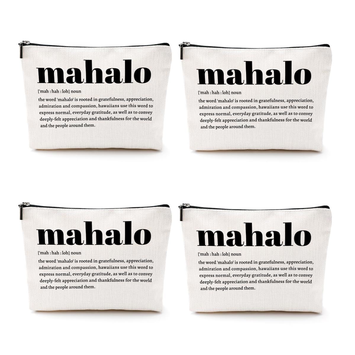 CQM Mahalo Definition Hawaiian Gifts Makeup Bag Hawaii Cosmetic Bag