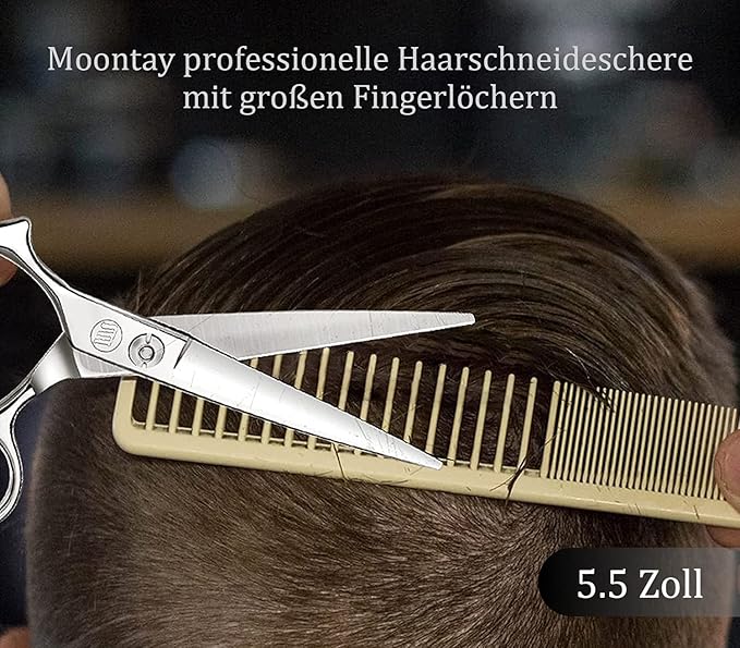 Moontay 5.5" Hair Cutting Shears with Large Finger Holes