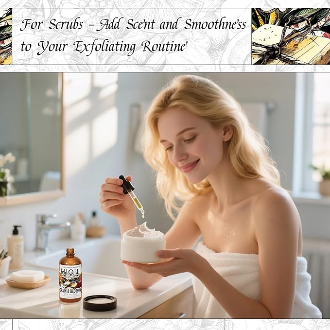 HIQILI Grain & Blossom Fragrance Oil for Diffuser, Candle & Solid Perfume